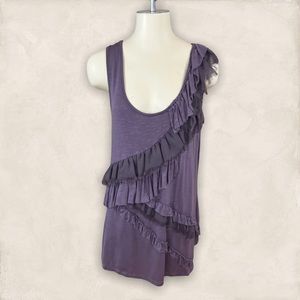 Logix Tank (XL) Purple Layered Flutter Burnout Slub Wide-straps